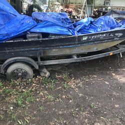 Aluminum Fishing Boat,moter, and Trailer  Thumbnail