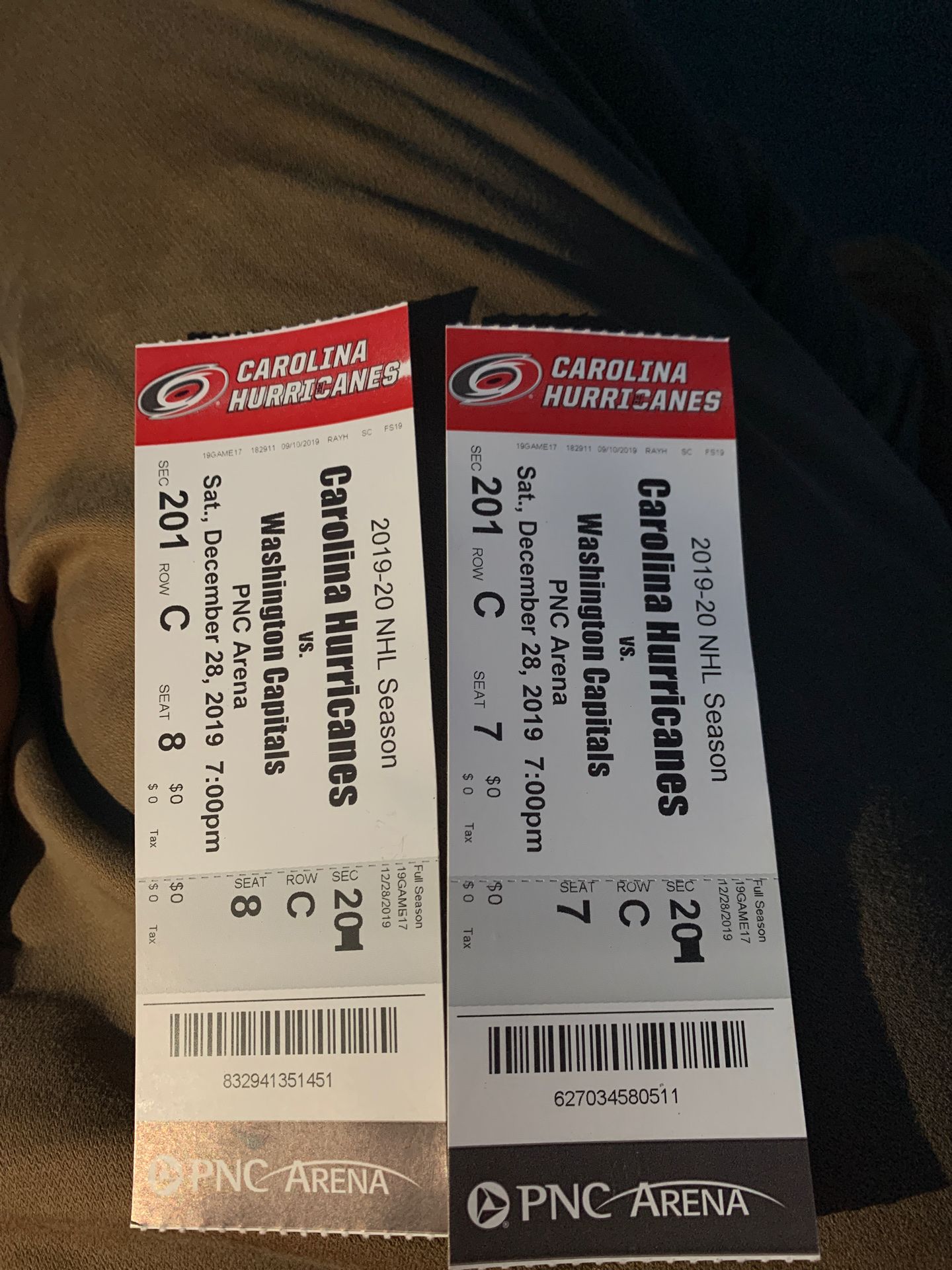 Carolina hurricanes vs Washington Capitals hockey tickets