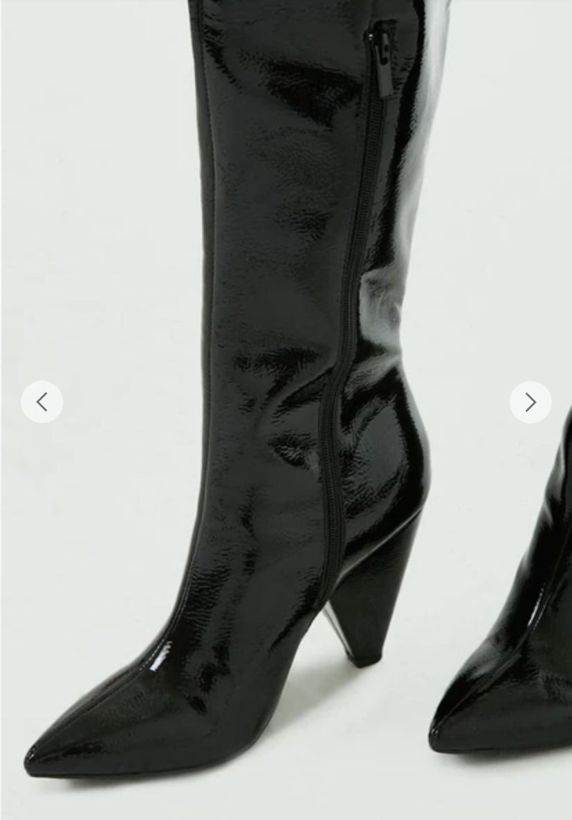 NEW!! FOREVER 21 Leather Thigh- High Boots Size: 6