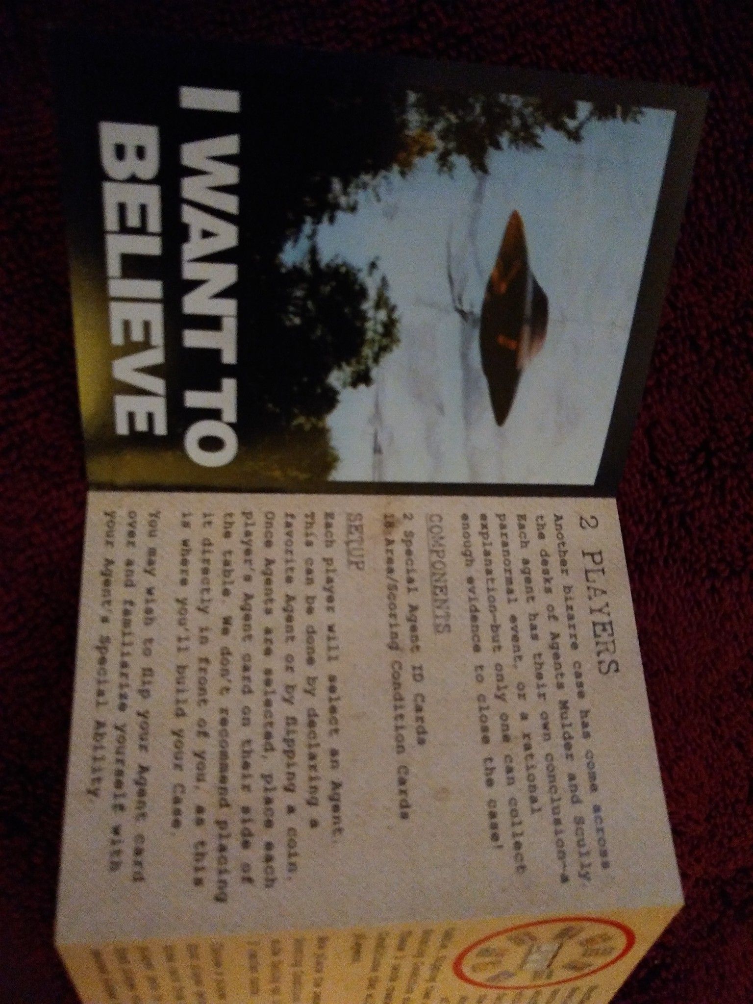 Xfiles card game