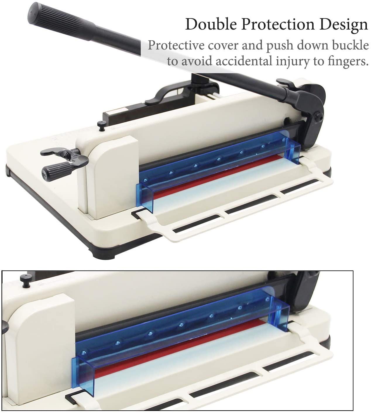 CGOLDENWALL 12" YG 858-A4 Heavy Duty Industrial Guillotine 200 Sheet Normal Paper Cutter for A4,B5,A5,B6,B7 Paper