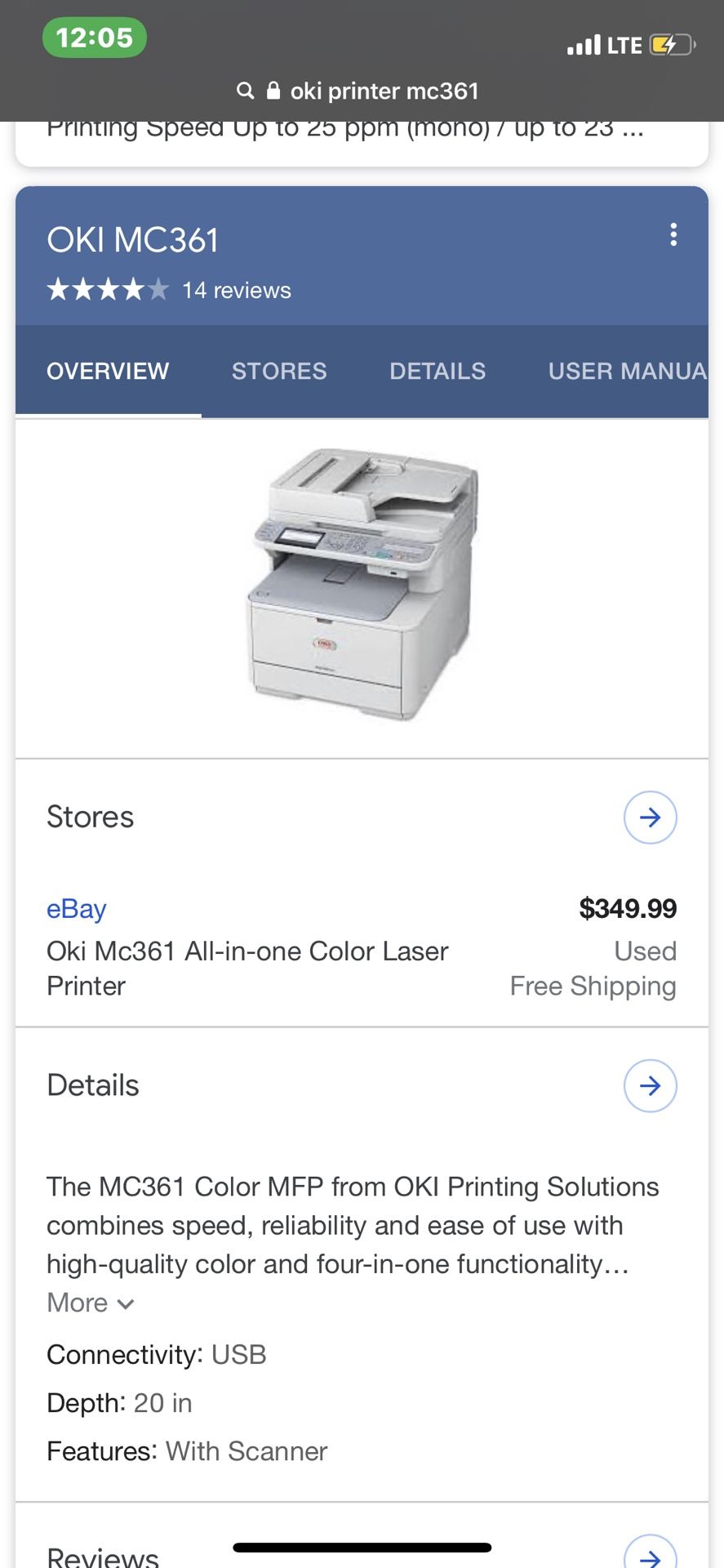Oki mc361 printer
