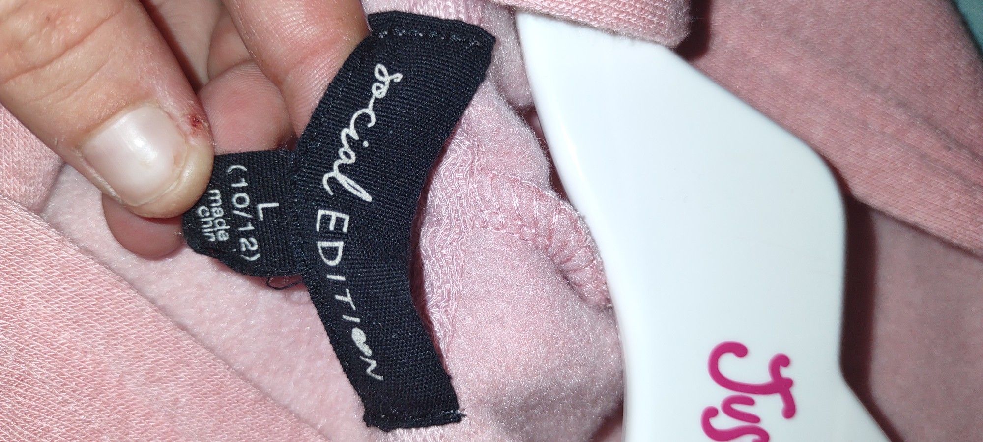 Girls Pink Sequin Hoodie