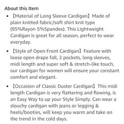 Cardigan - New - Large Thumbnail
