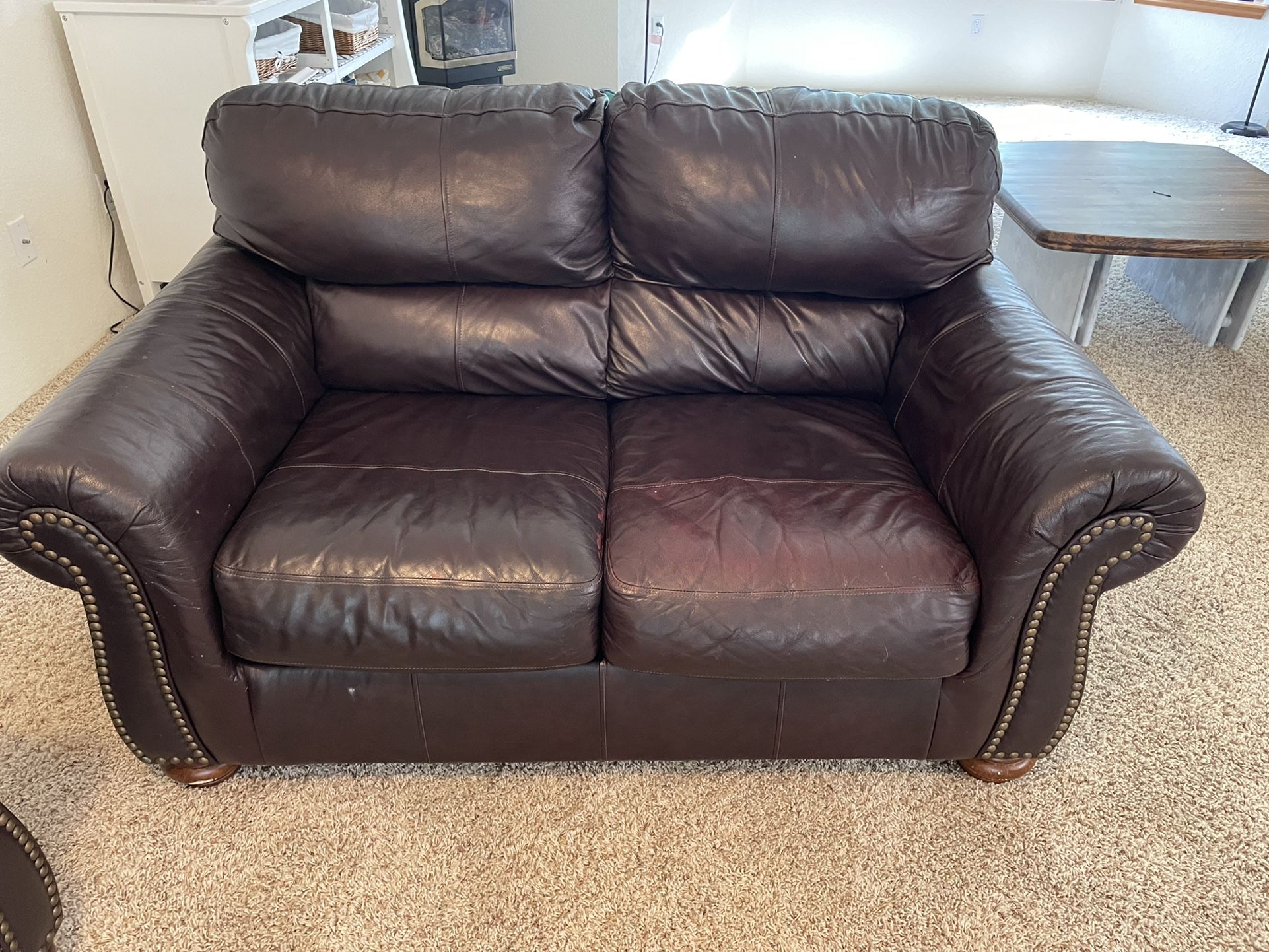 Ashley Furniture Leather Couch Set