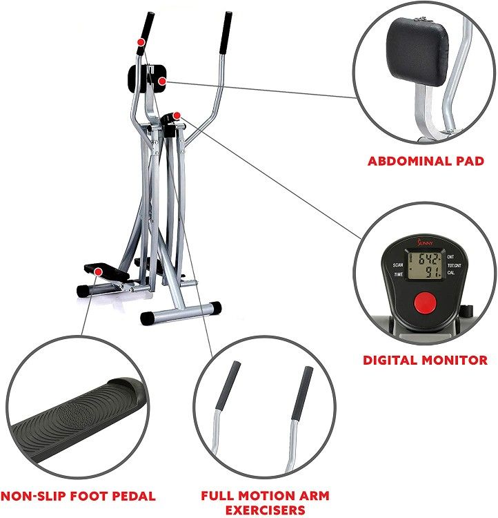 Aerobic Air Walk Trainer Elliptical Machine Glider with Monitor