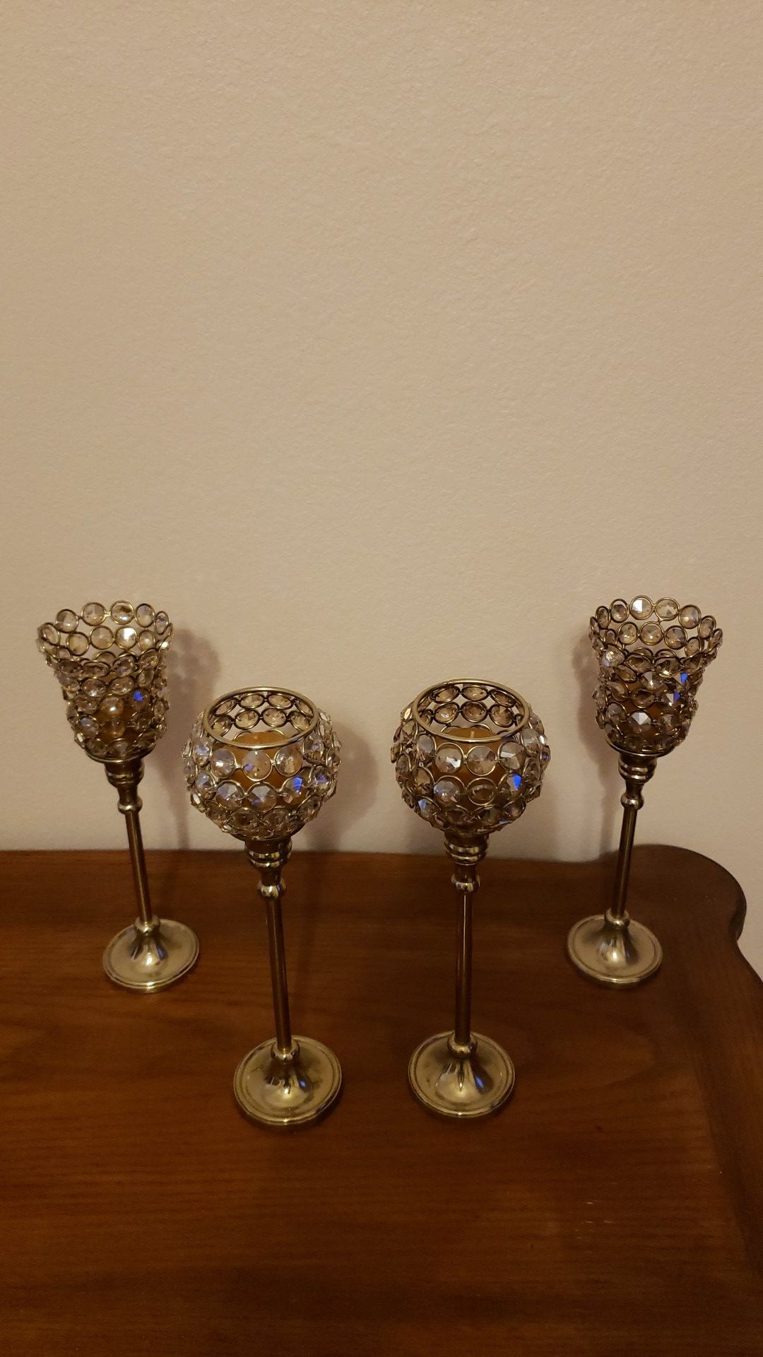 NEW BRASS CANDLE HOLDERS