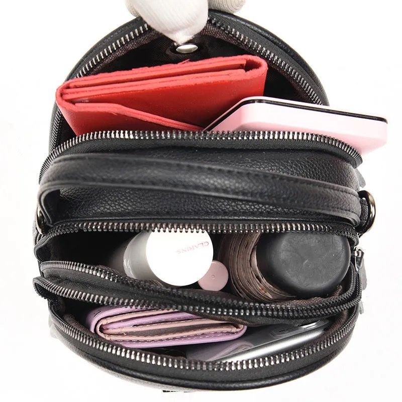 Brand new genuine leather small bag all-match three-layer shoulder bag