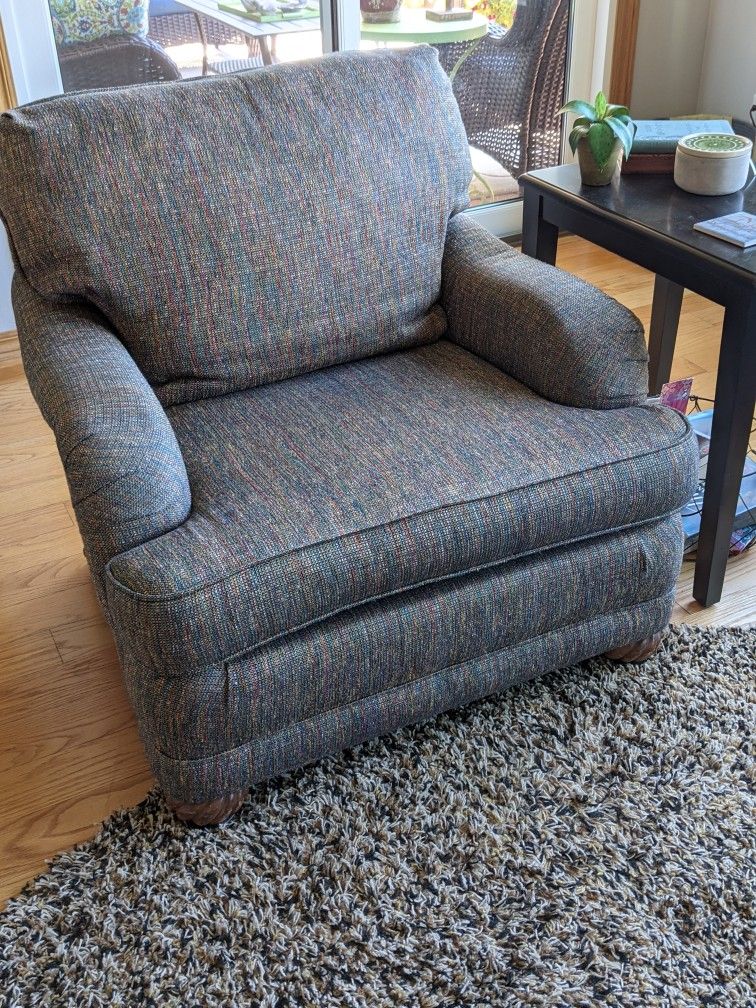 Pair Of Bassett Chairs With Matching Ottoman