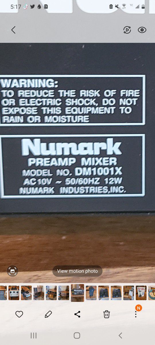 Numark Preamp Mixer