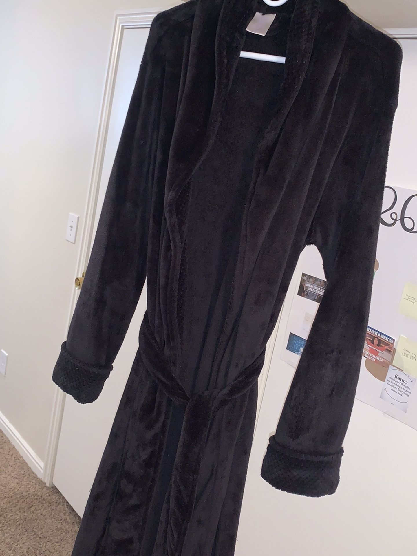 Black Polyester Robe