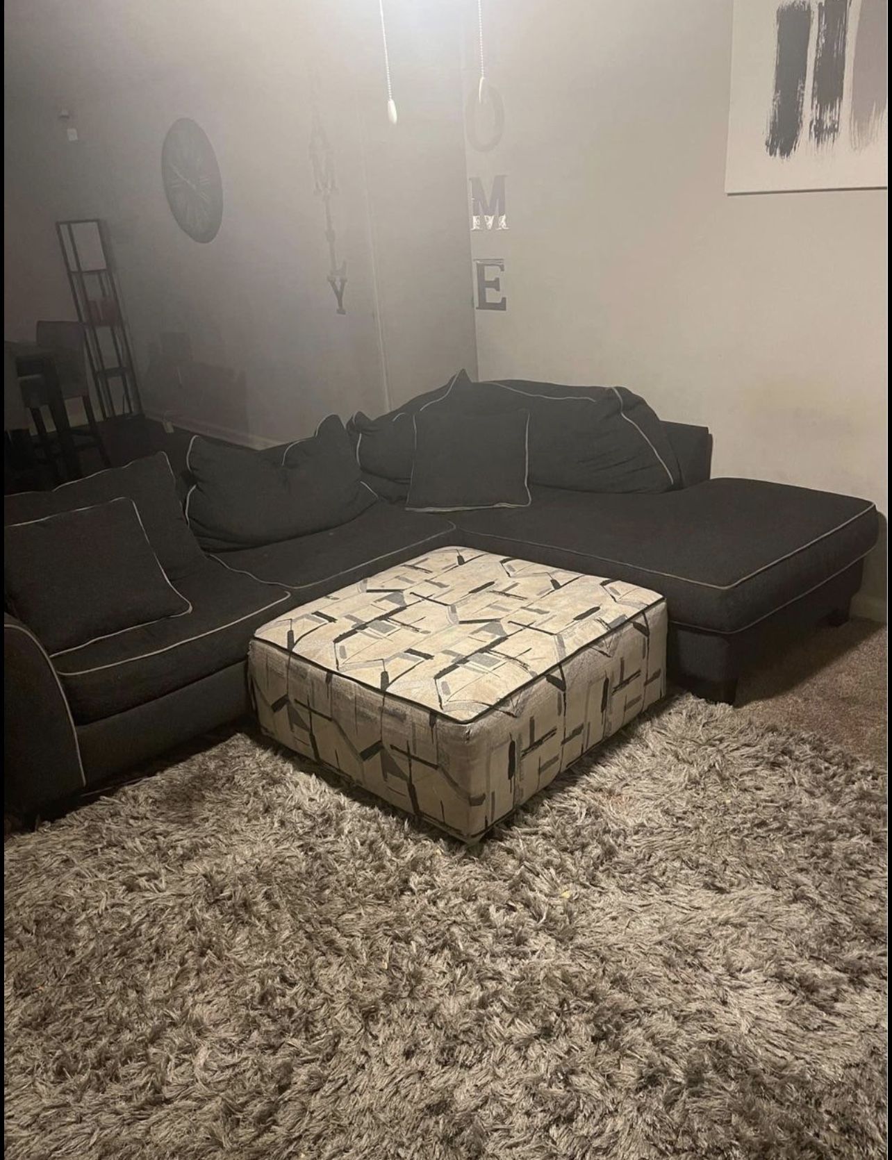 Sectional With Matching Chair And Ottoman