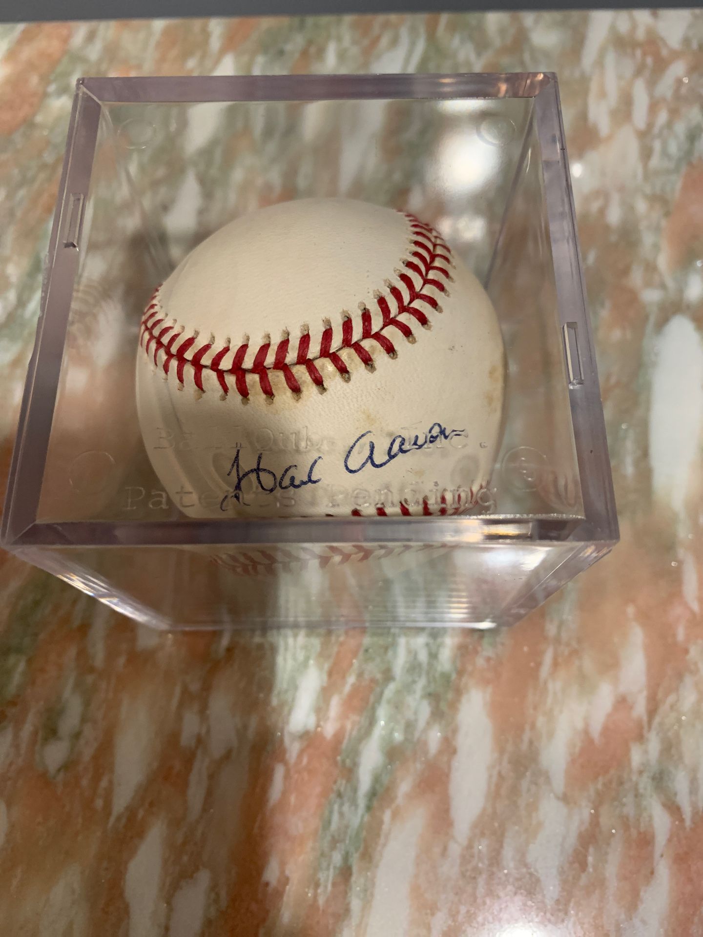 Hank Aaron auto baseball