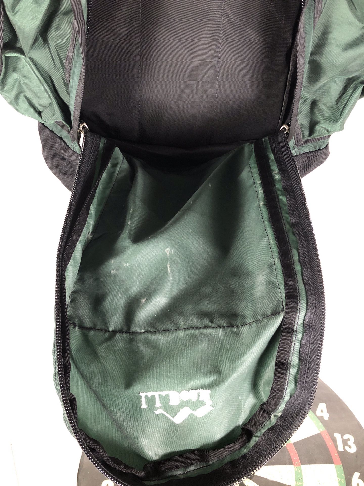 LL Bean Travel 25L Large Hiking Camera Hip Belt Backpack Green Black Shoulder