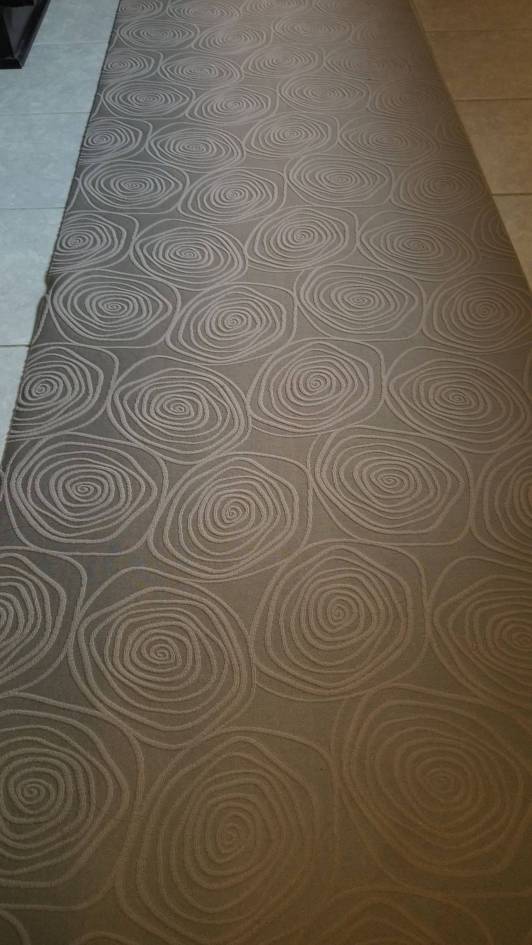 Bellisima kitchen runner rug, anti skid rubber backing, beige 2'2x10'0