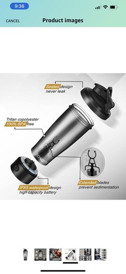 Electric Protein Shaker Bottle Thumbnail