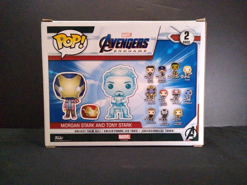 Funko Pop Morgan Stark And Tony Stark Glow In The Dark Exclusive