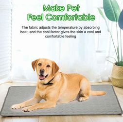 Cooling Mat for Dogs Cats Ice Silk Pet Self Cooling Pad Blanket for Pet Beds/Kennels/Couches /Car Seats/Floors, Size Xl Thumbnail