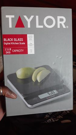 Taylor black glass digital kitchen scale Thumbnail