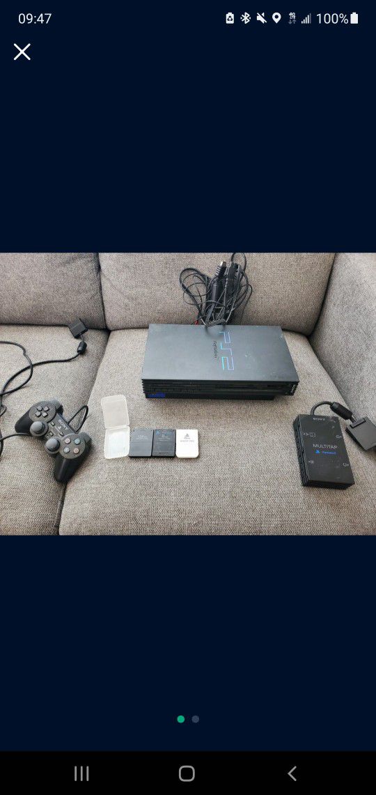 PS2 system, games, memory cards and more