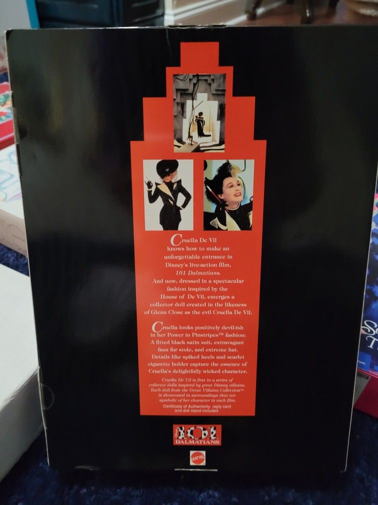 Disney Mattel Cruella De Vil Power In Pinstripes