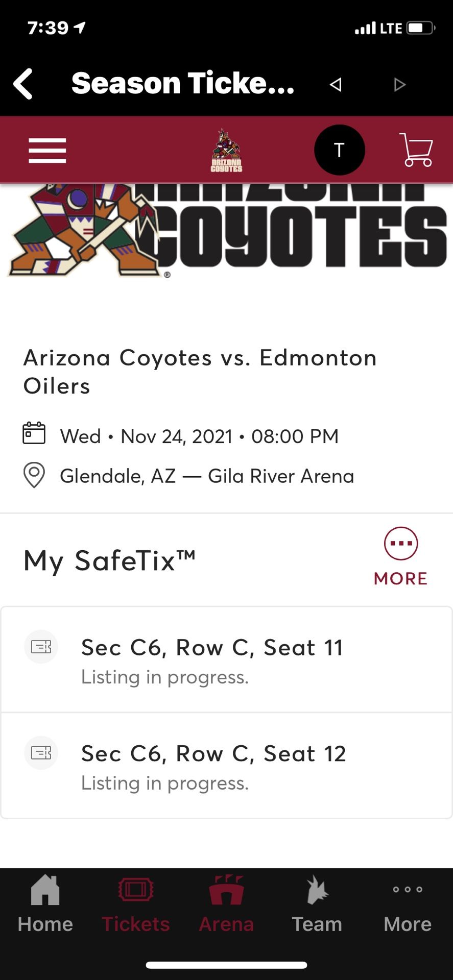 Coyotes Vs Oilers