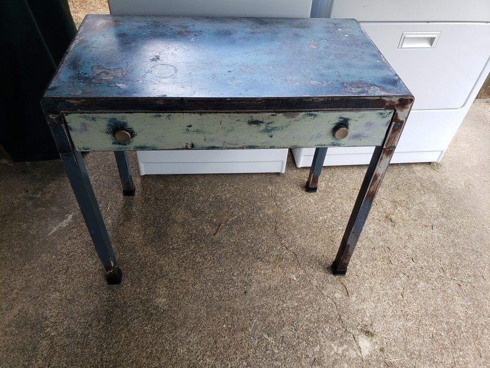 Simmons metal desk vintage antique