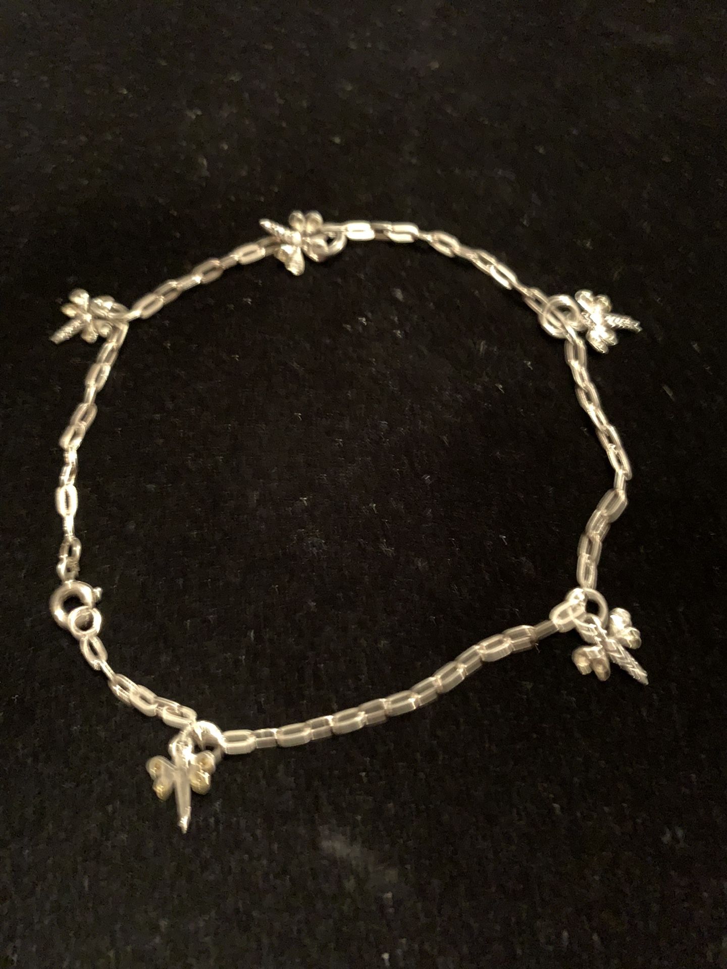 Silver Colored Dragonfly Bracelet/ Anklet