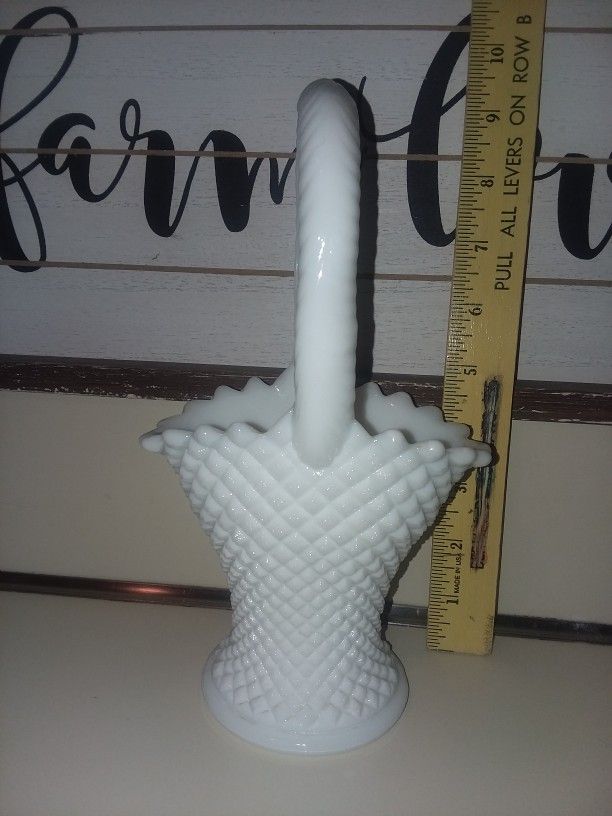 Fenton Milk Glass Basket
