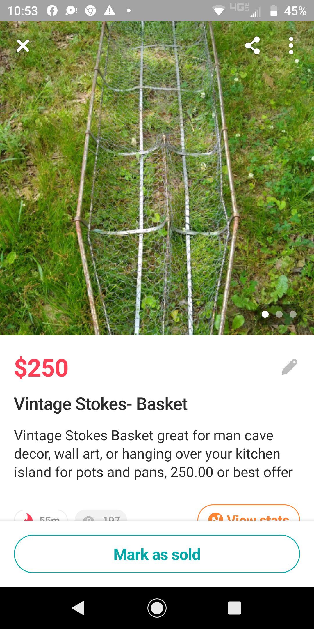 Vintage Stokes Basket