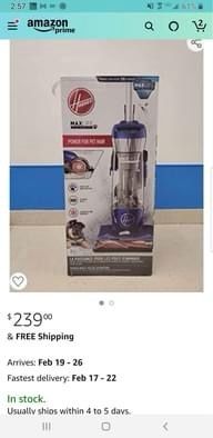 Brand New Hoover Pet Vacuum