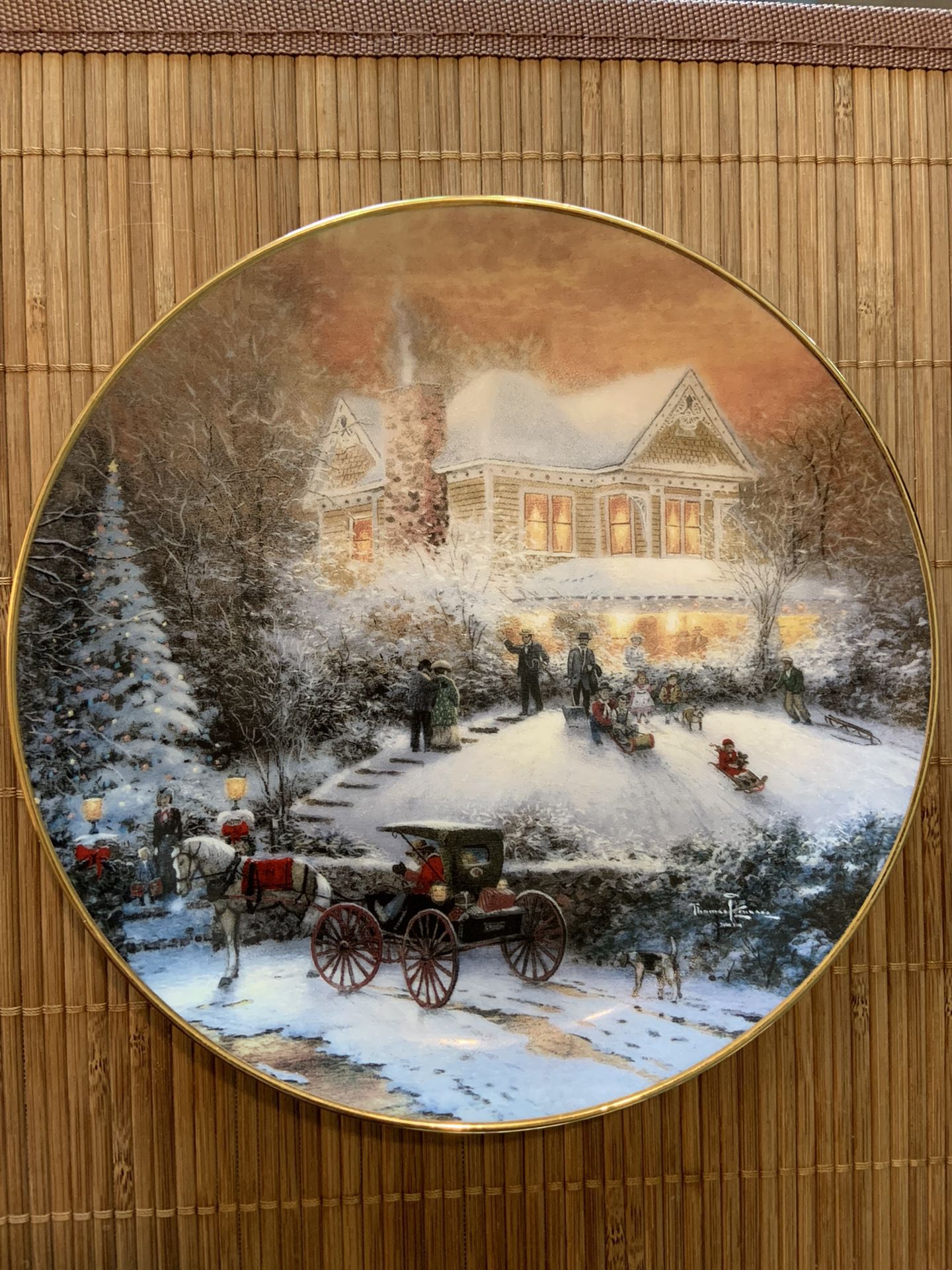 Thomas Kinkade Collectors Plate: All Friends Are Welcome