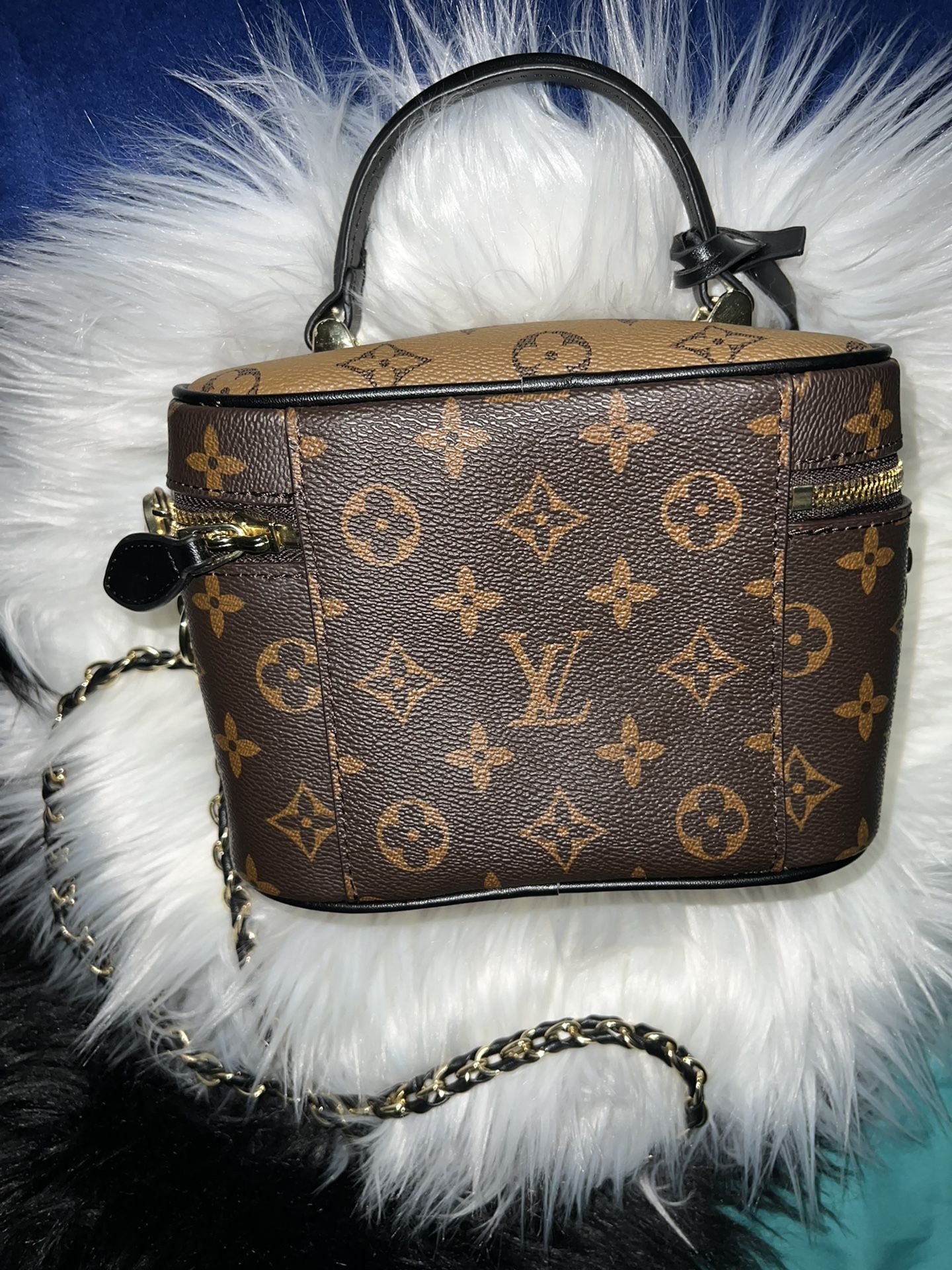 Designer Brand Logo Makeup Vanity Case Bag Purse