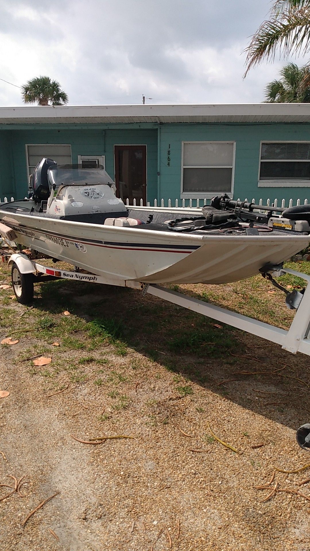 1996 16 ft. Sea nymph Bass boat with 28hp evinrude SPL edition with
