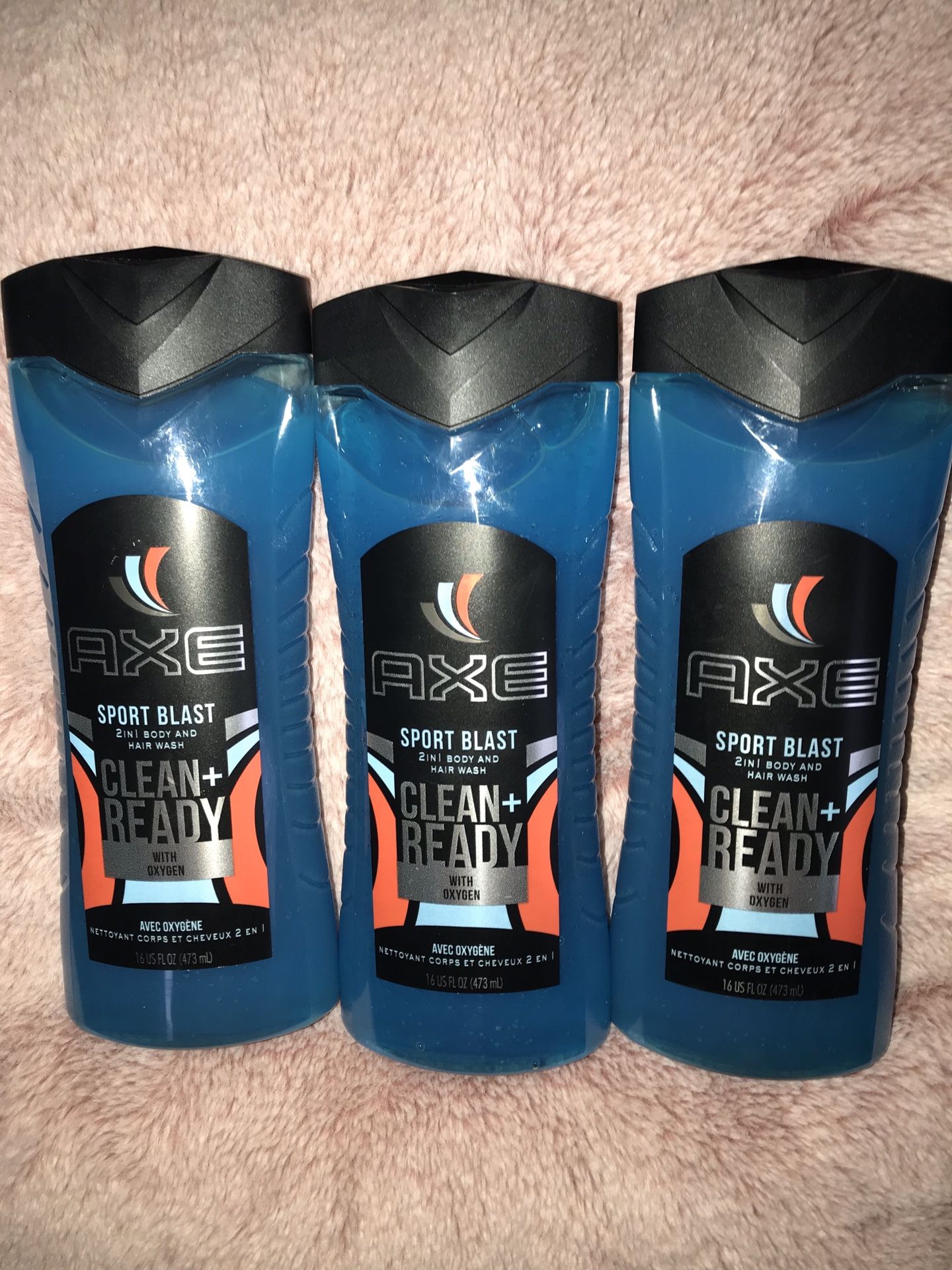 men axe and old spice body wash