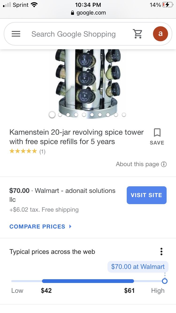 20 jar revolving spice tower