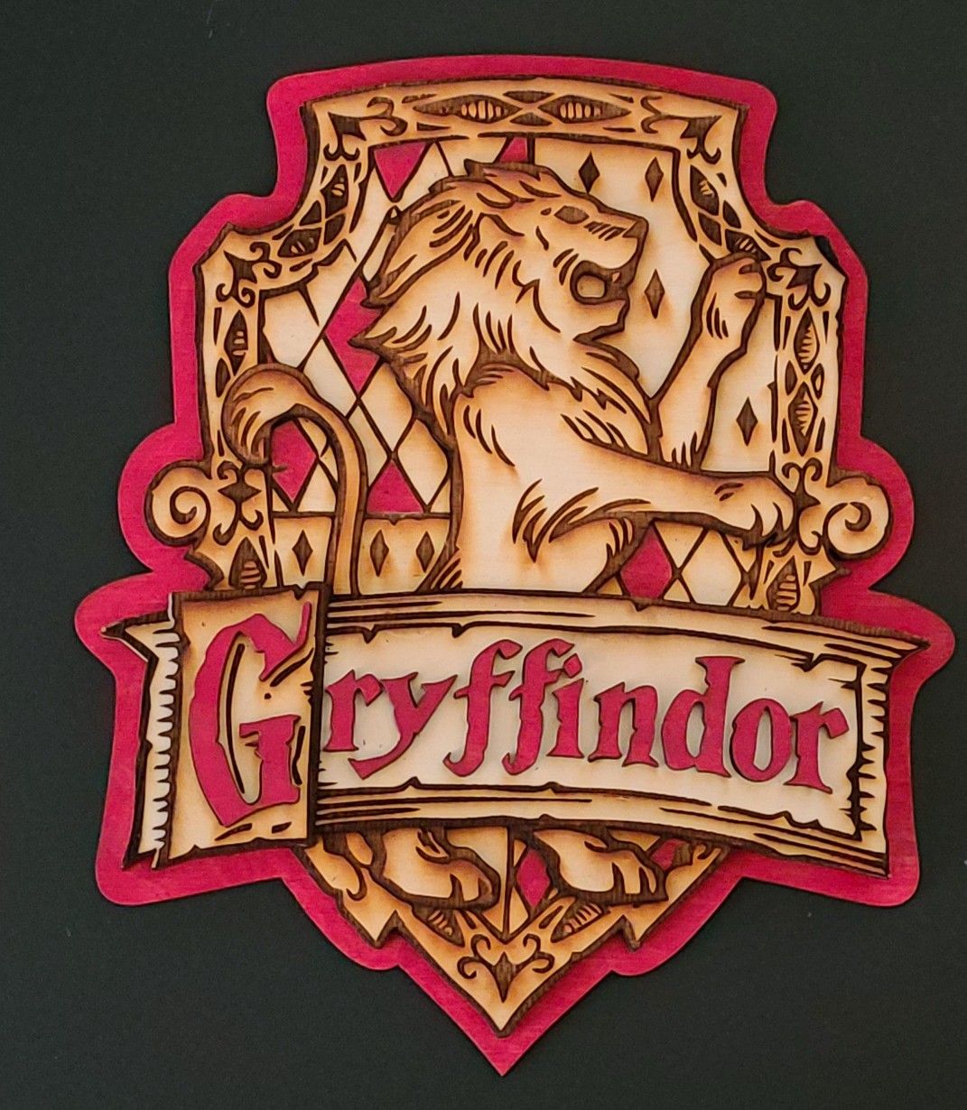 Harry Potter 3D Wood House Crest