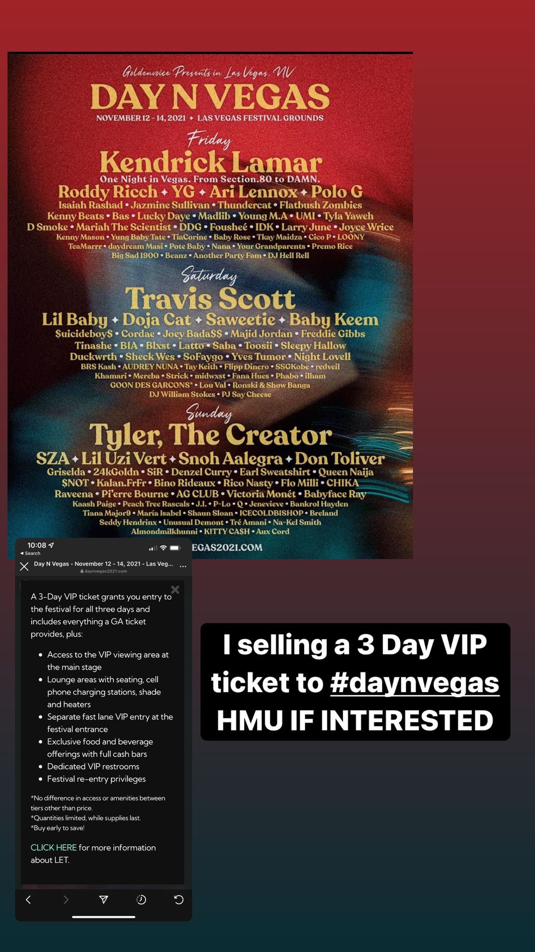 3 Day VIP Ticket For Daynvegas 