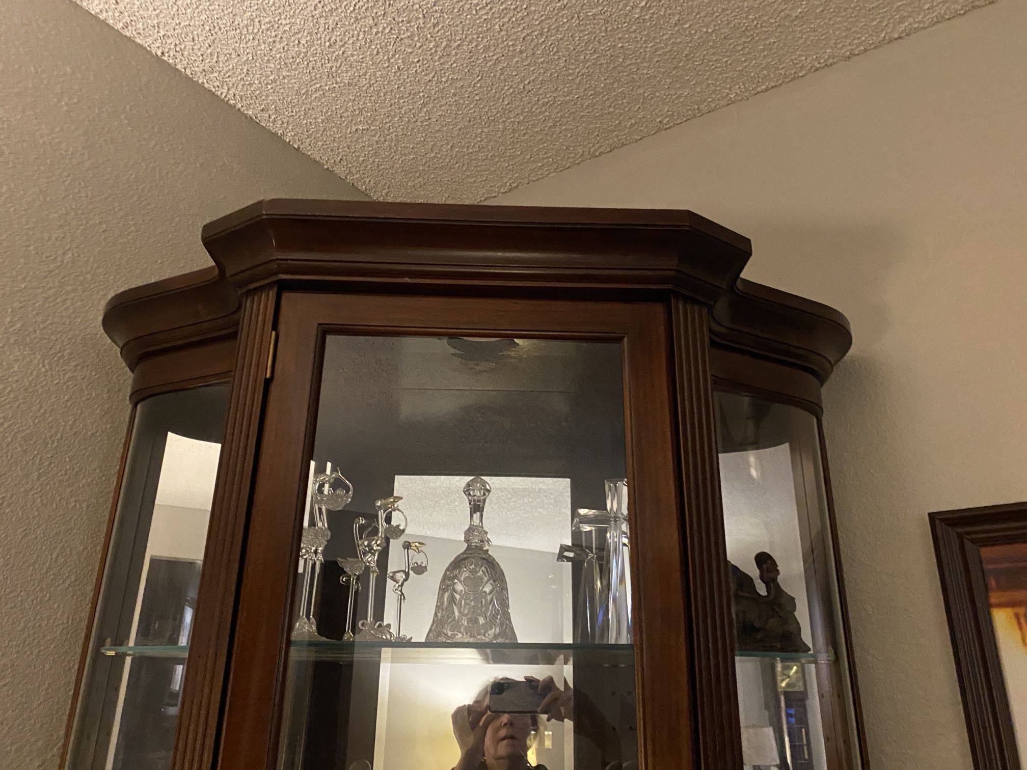 Gorgeous Curio Cabinet Curved Glass