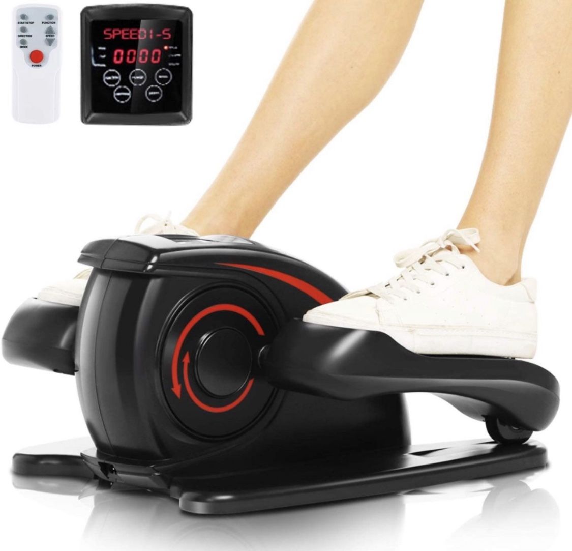ANCHEER Under Desk Electric Mini Elliptical Machine, Remote Control Portable J1043
