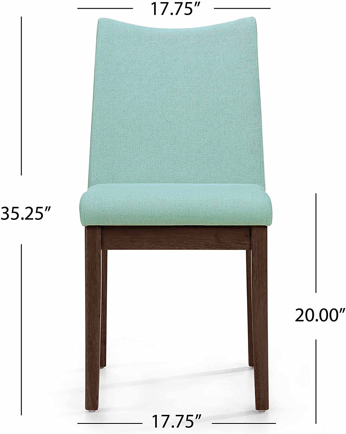 Set of 2 - Dining Chairs, Dimitri Fabric, Mint