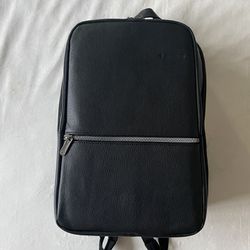 Alpine Swiss Men’s Sloan Slim Leather Laptop Backpack Thumbnail