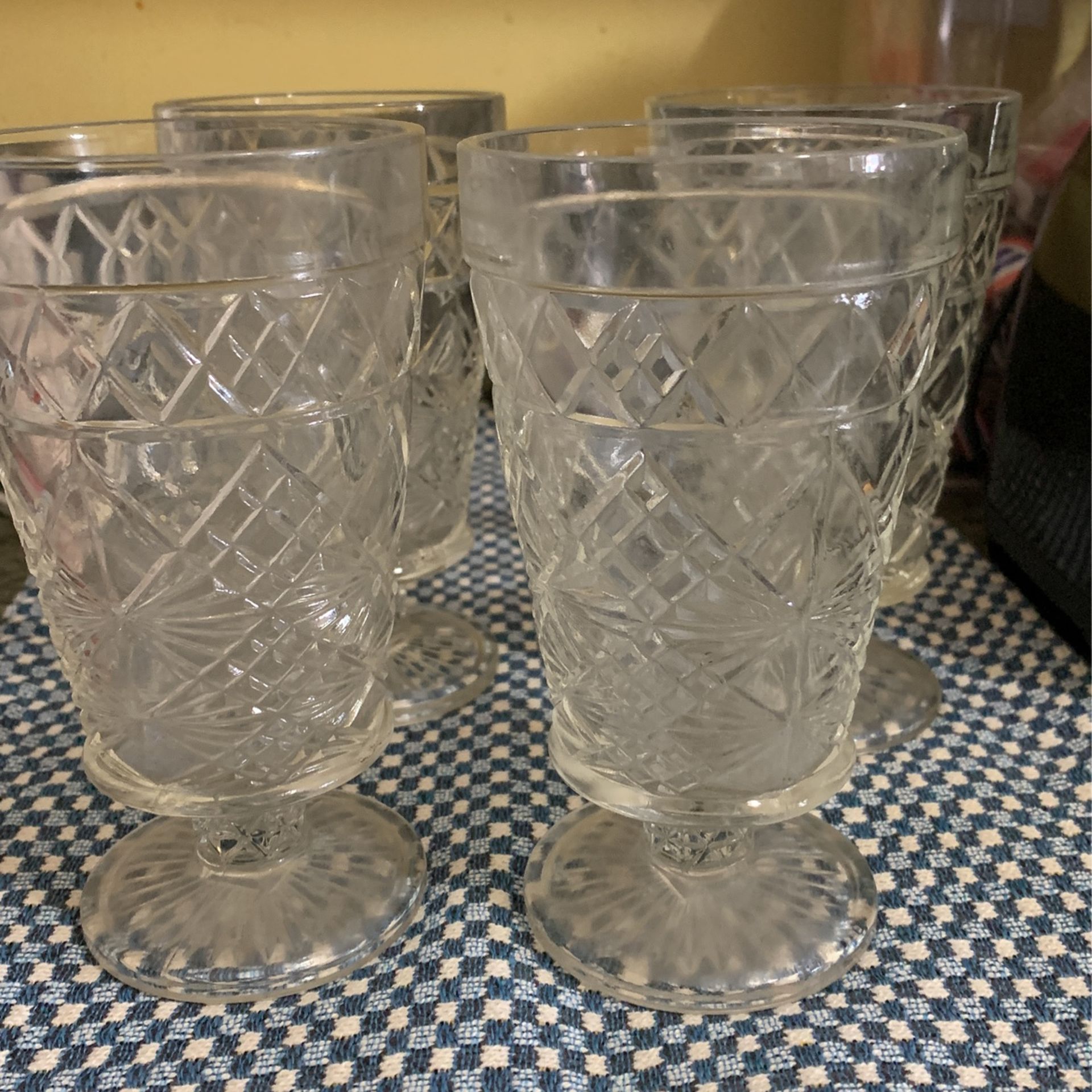 Set Of 5 Vintage Glassware