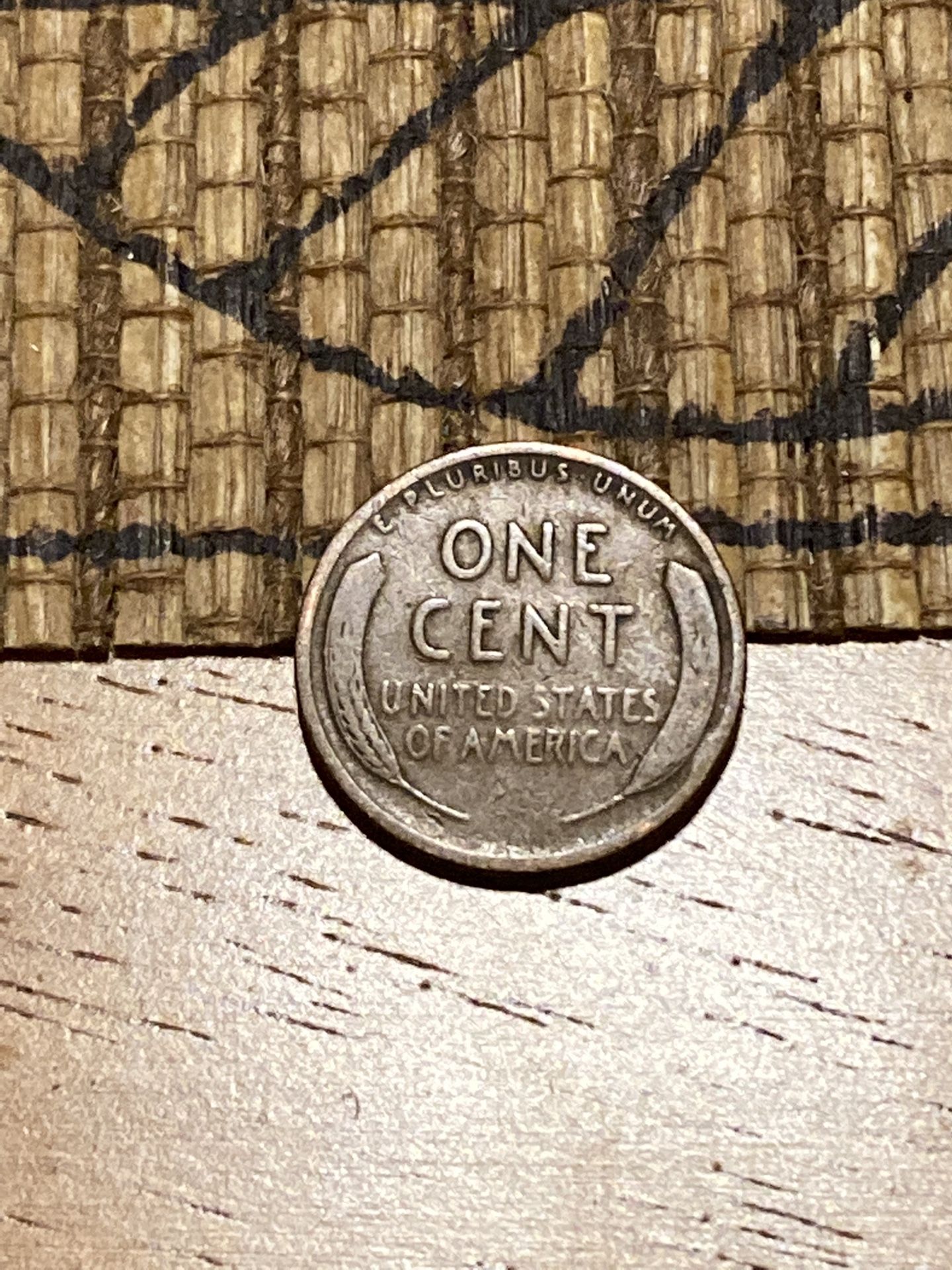 1917 Wheat Cent With Lamination Errors