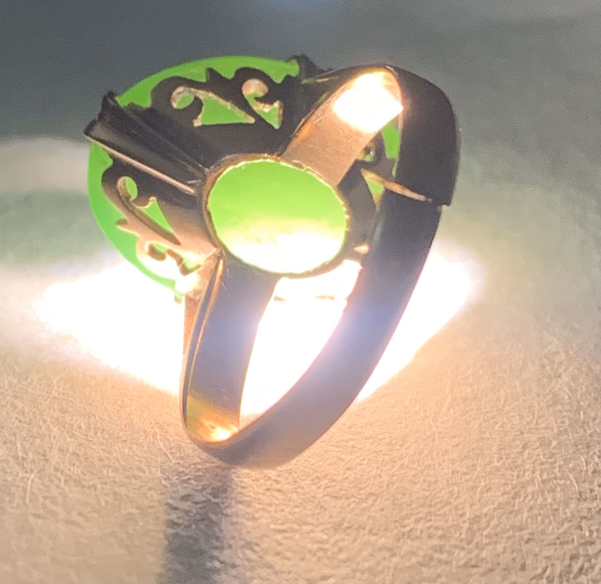 Antique Nephrite Jade Ring (for Repair) 14k LAST CHANCE PRICE