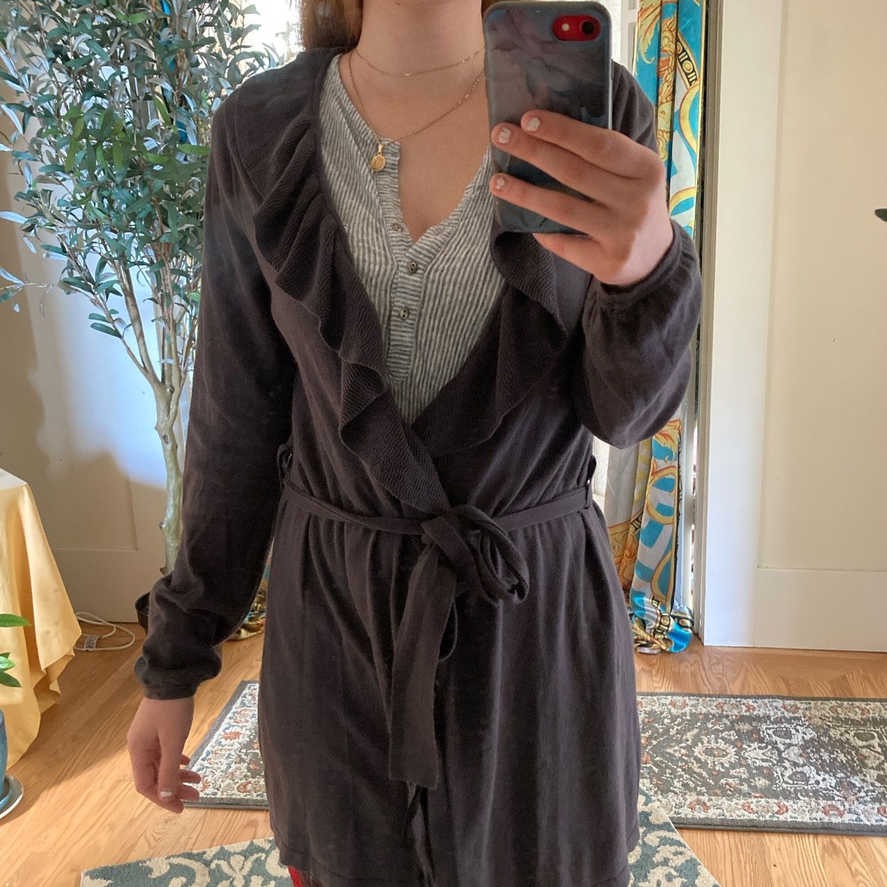 long cardigan grey