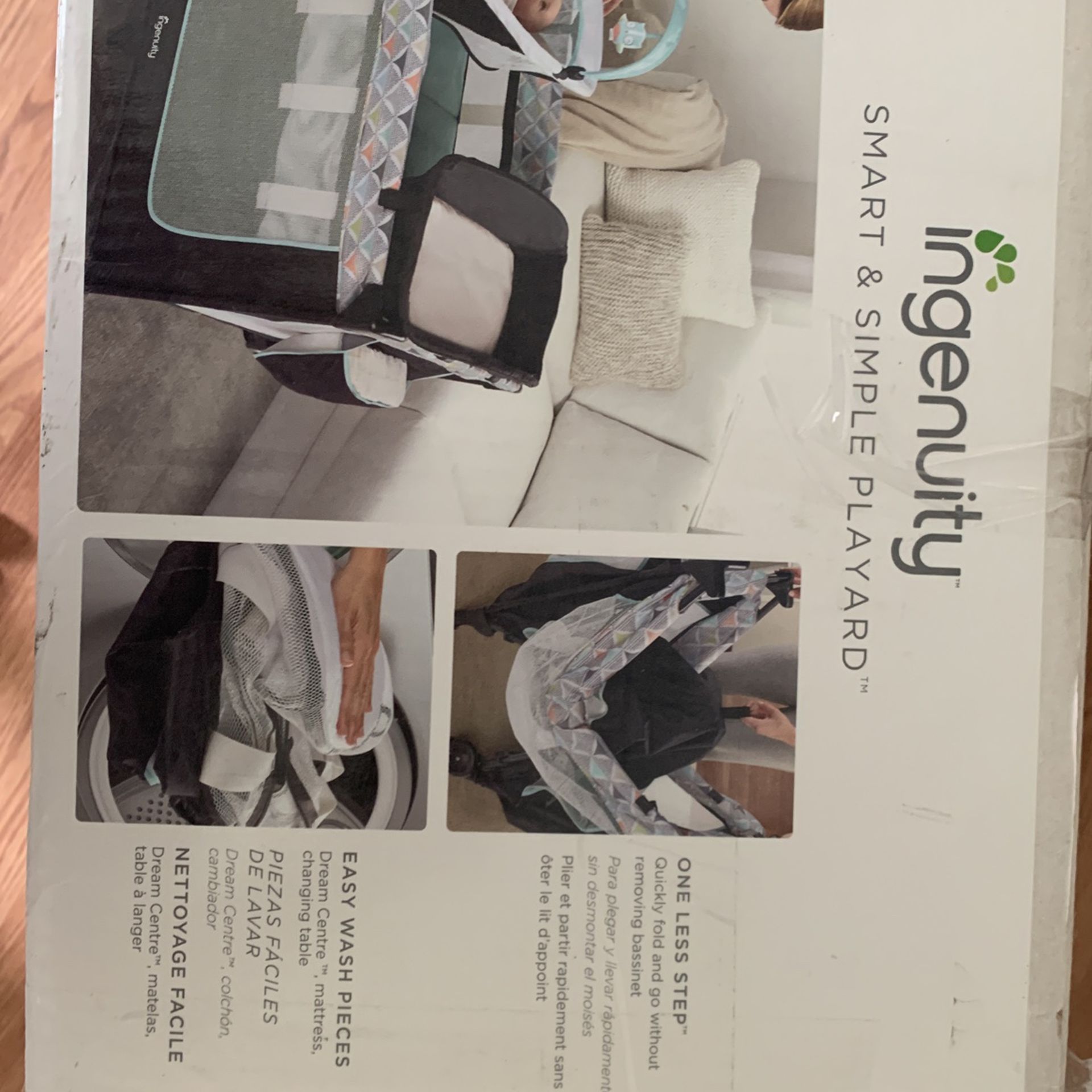 Ingenuity Smart and Simple Packable Portable Playard with Changing Table - Ridgedale