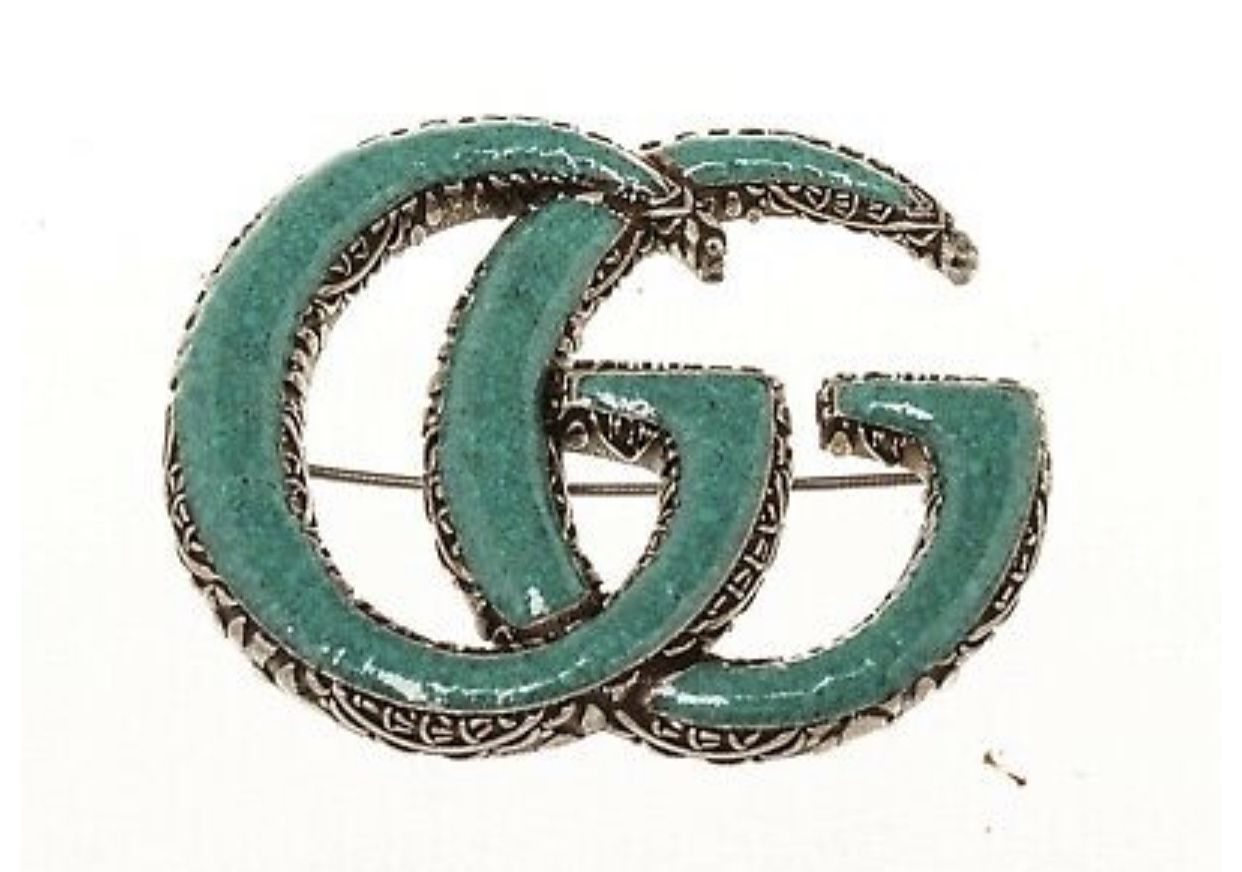 Gucci Green GG Brooch
