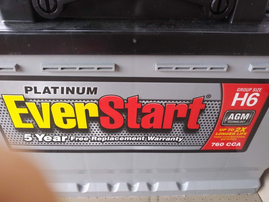 Everstart Maxx Platinum AGM Car Battery H6 Brand New With 4 Year ...