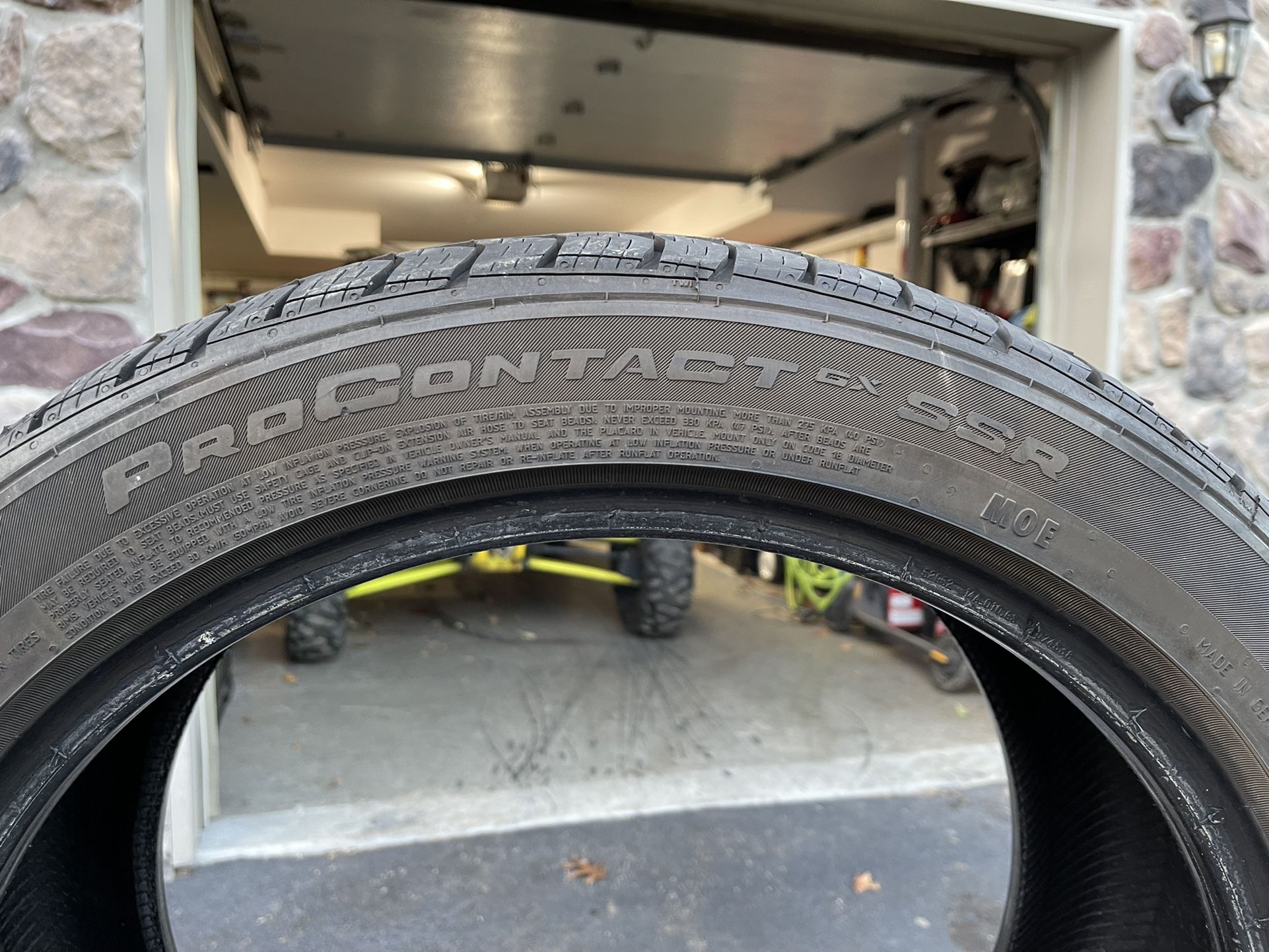 Continental ProContact GX SSR P245/40R18 (97H) - As shown - excellent tread - No plugs - No patches $260+ each new